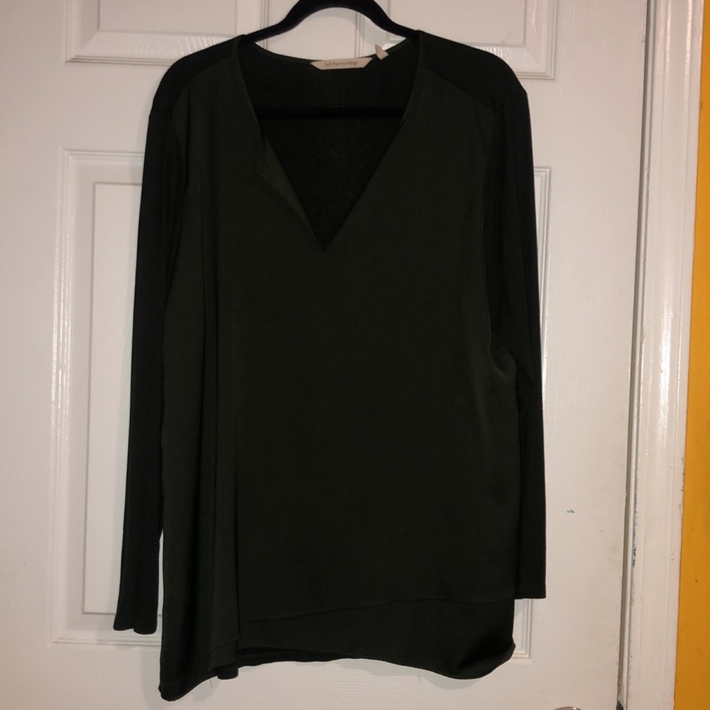 BUNDLE (2) Soft Surroundings V Neckline Multi Media Long Sleeve Tunic Top